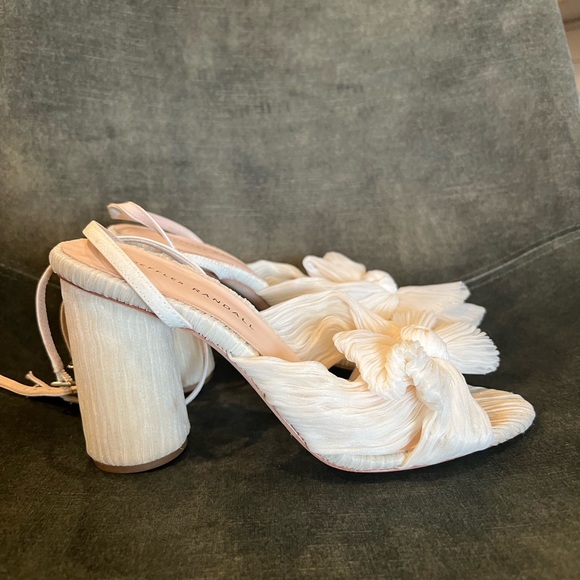 Loeffler Randall camellia pleated knot heel. Worn once. Box available - Picture 5 of 6
